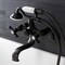 Kingston Brass KS246ORB Wall Mount Clawfoot Tub Faucet with Hand Shower, Oil Rubbed Bronze KS246ORB - alternate 2